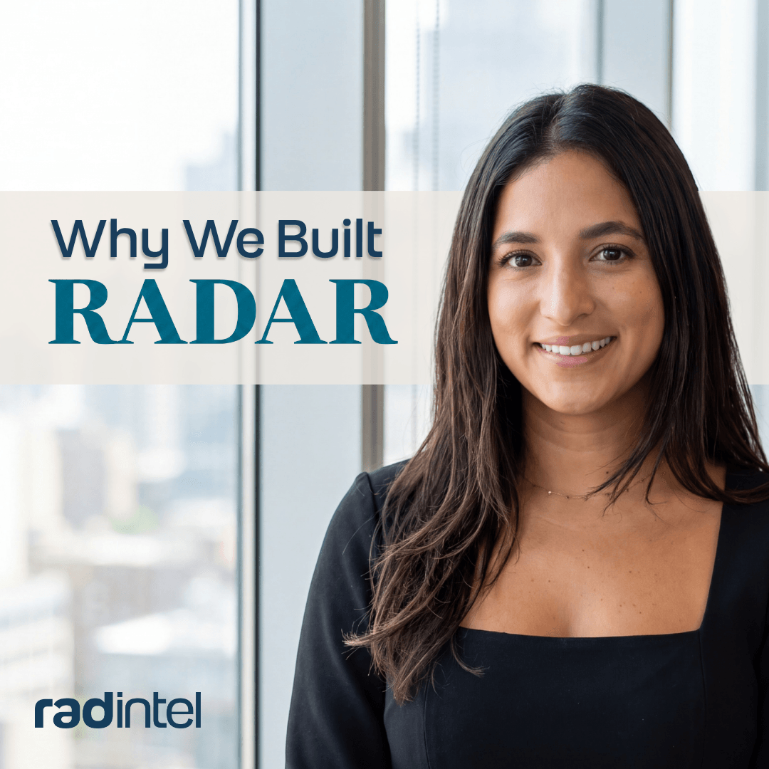 Maria Galuppo as the face of RADAR, RAD Intel's editorial hub for marketing, AI, creator economy, and portfolio news.