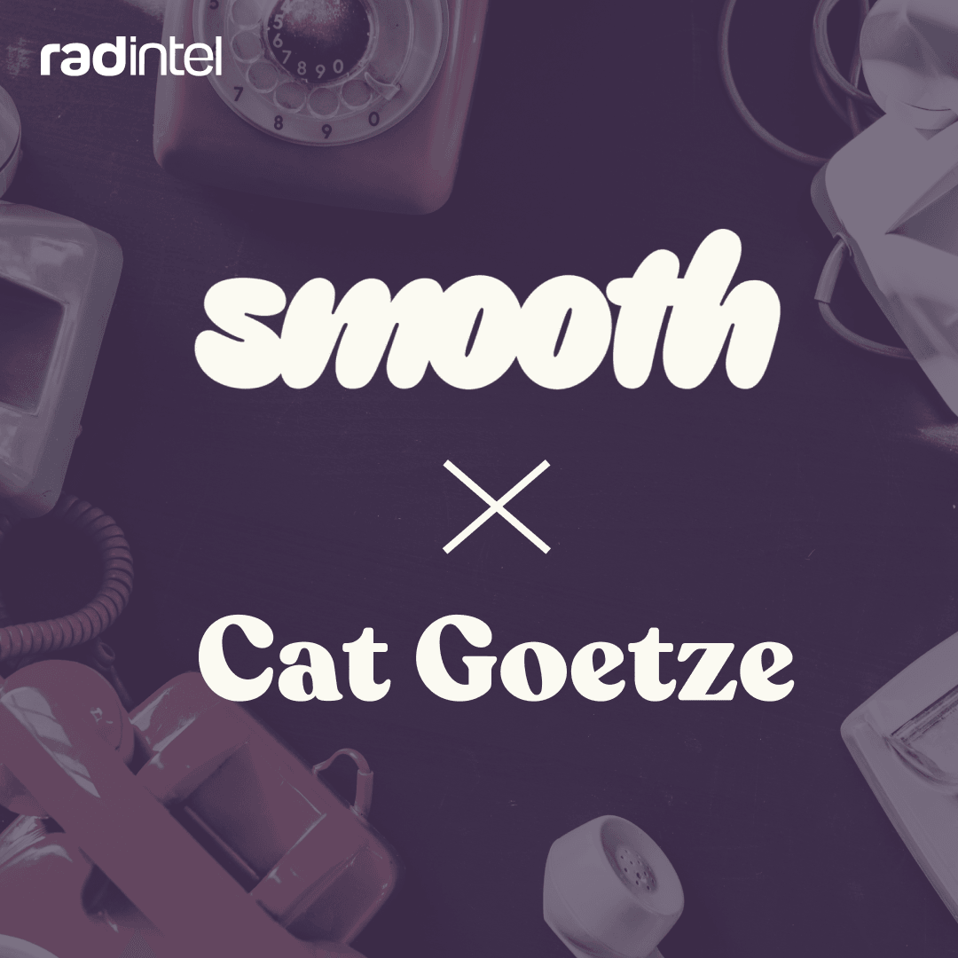 Smooth Media and Cat Goetze graphic representing Goetze’s ownership stake in the creator management company.