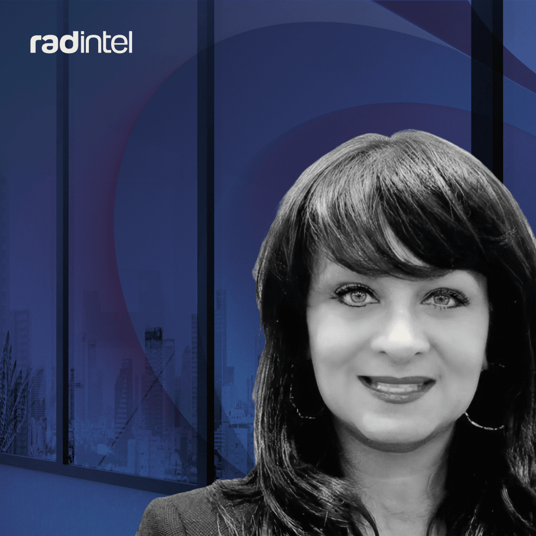 Nita Patel, Lickly's new CMO, with RAD Intel branding.
