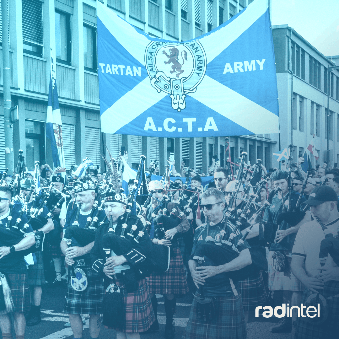 The Tartan Army marching through a US city for the World Cup 2026.
