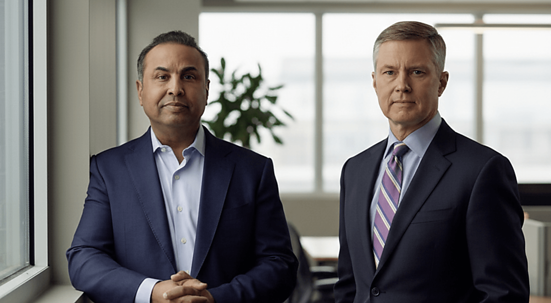 Two doctors walking down a hallway
