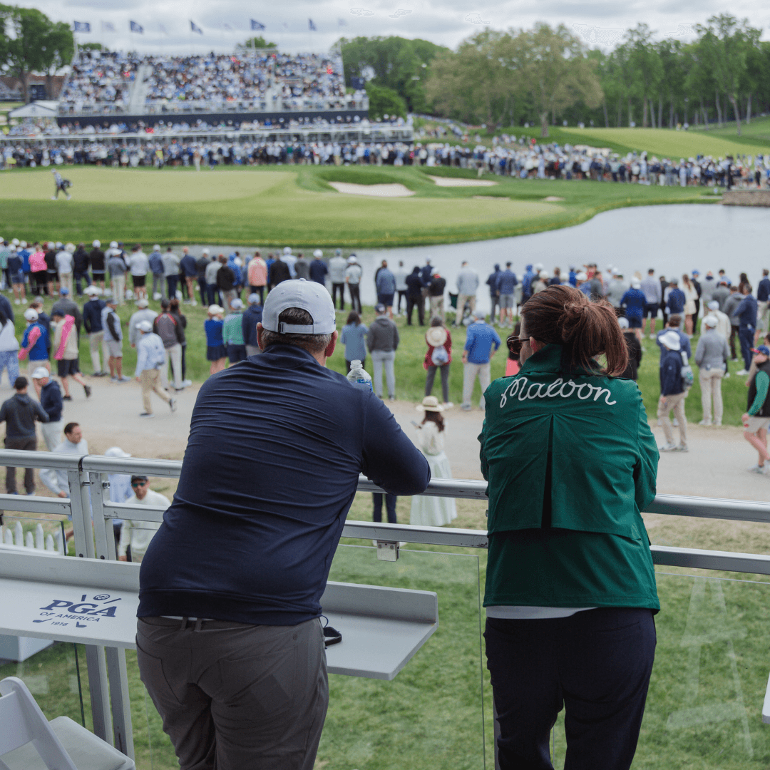 RAD Intel employees at PGA Championship, connecting while watching golf.