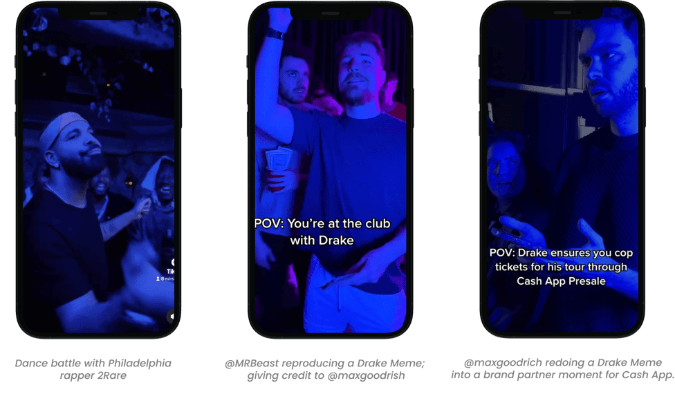 Screenshots of a TikTok