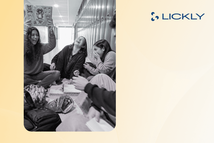 A group of teens talking in their club meeting — an audience example of back-to-school marketing brands miss out on.