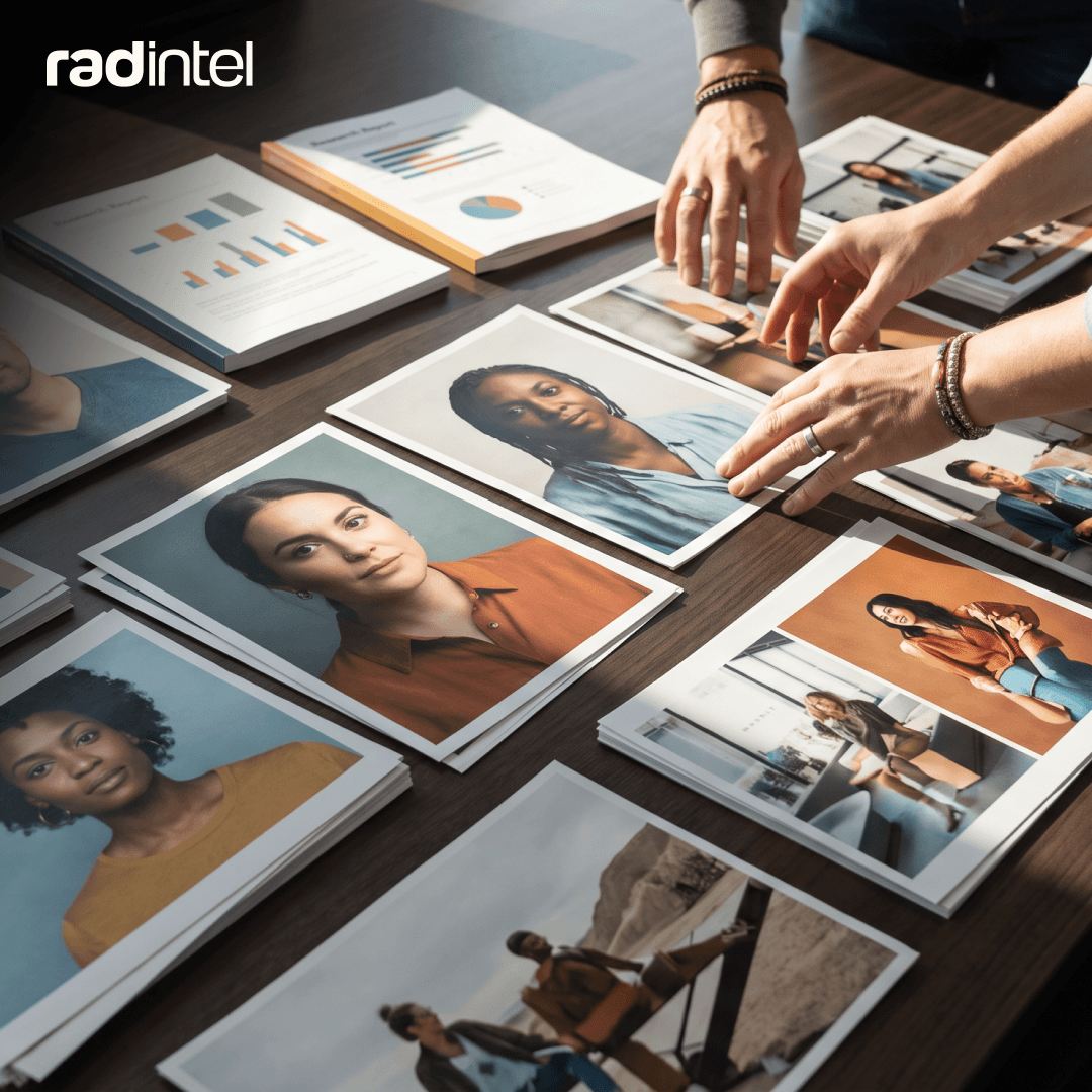 Two people reviewing options together, showing a shared decision between brand and agency.