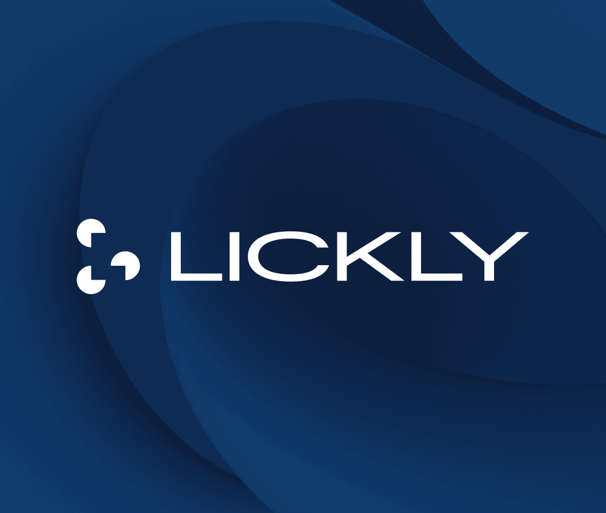 an F1 car with the Lickly logo overlaid on top